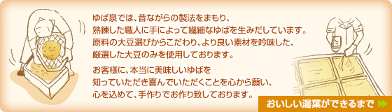 おいしい湯葉ができるまで